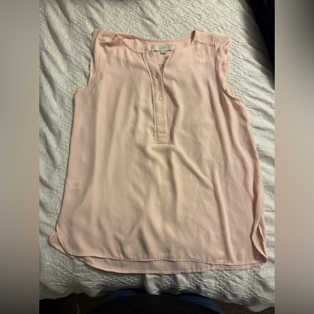 LOFT Women's Light Pink Blouse